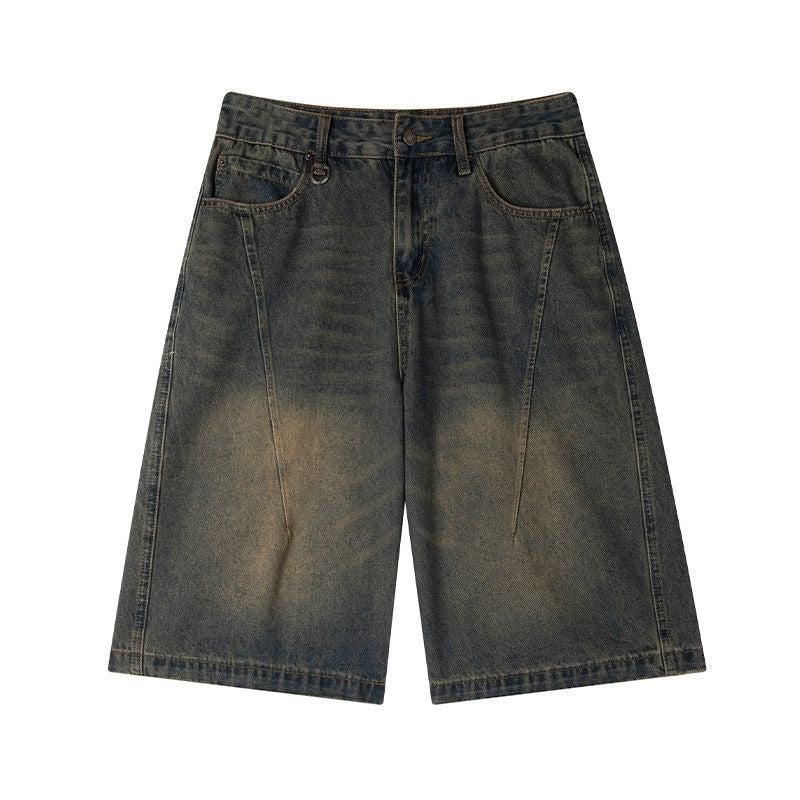 Men's Washed Denim Shorts