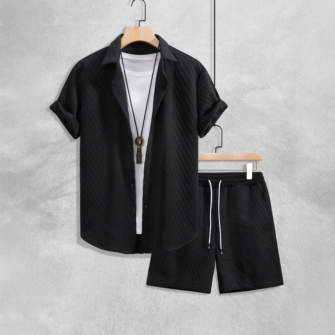 Men's Knitted Shorts Set