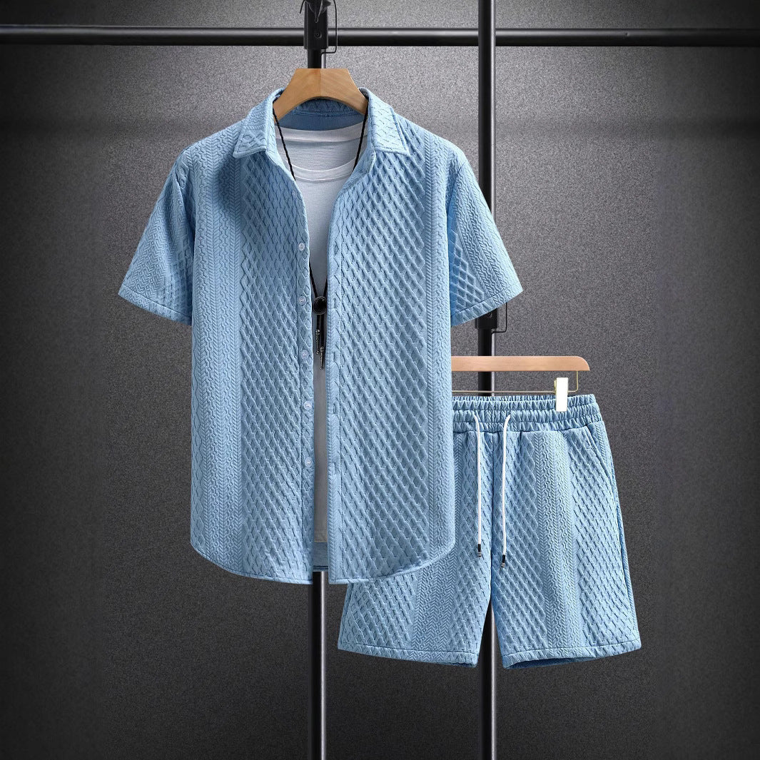 Men's Knitted Shorts Set