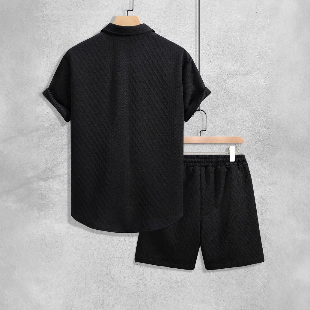 Men's Knitted Shorts Set