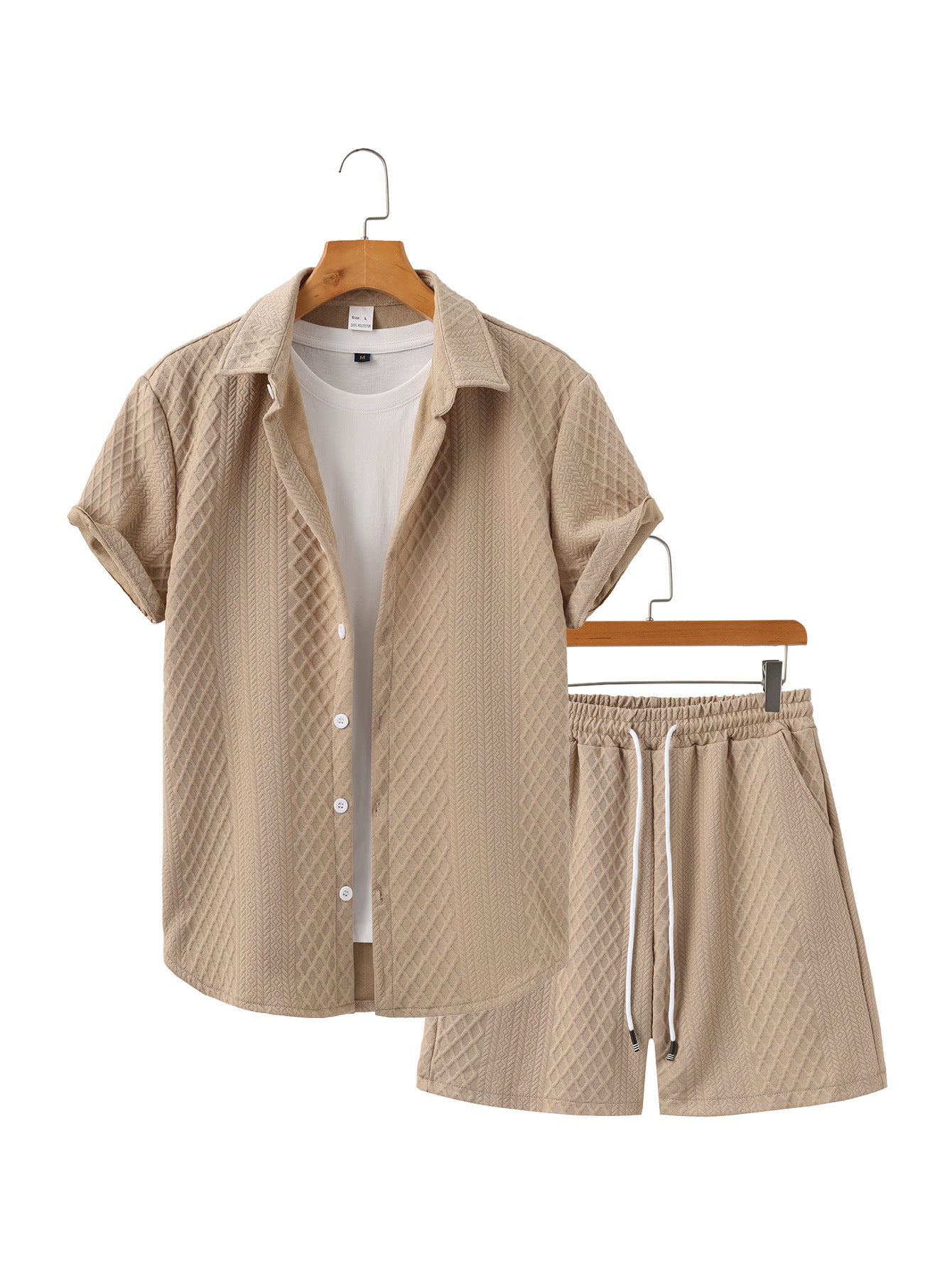 Men's Knitted Shorts Set