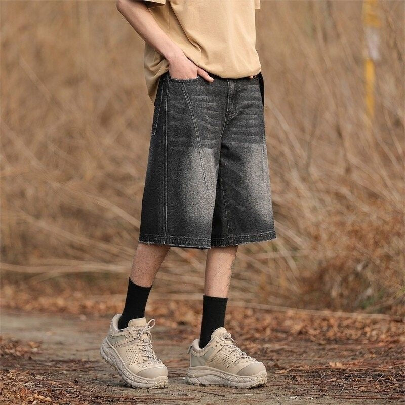 Men's Washed Denim Shorts